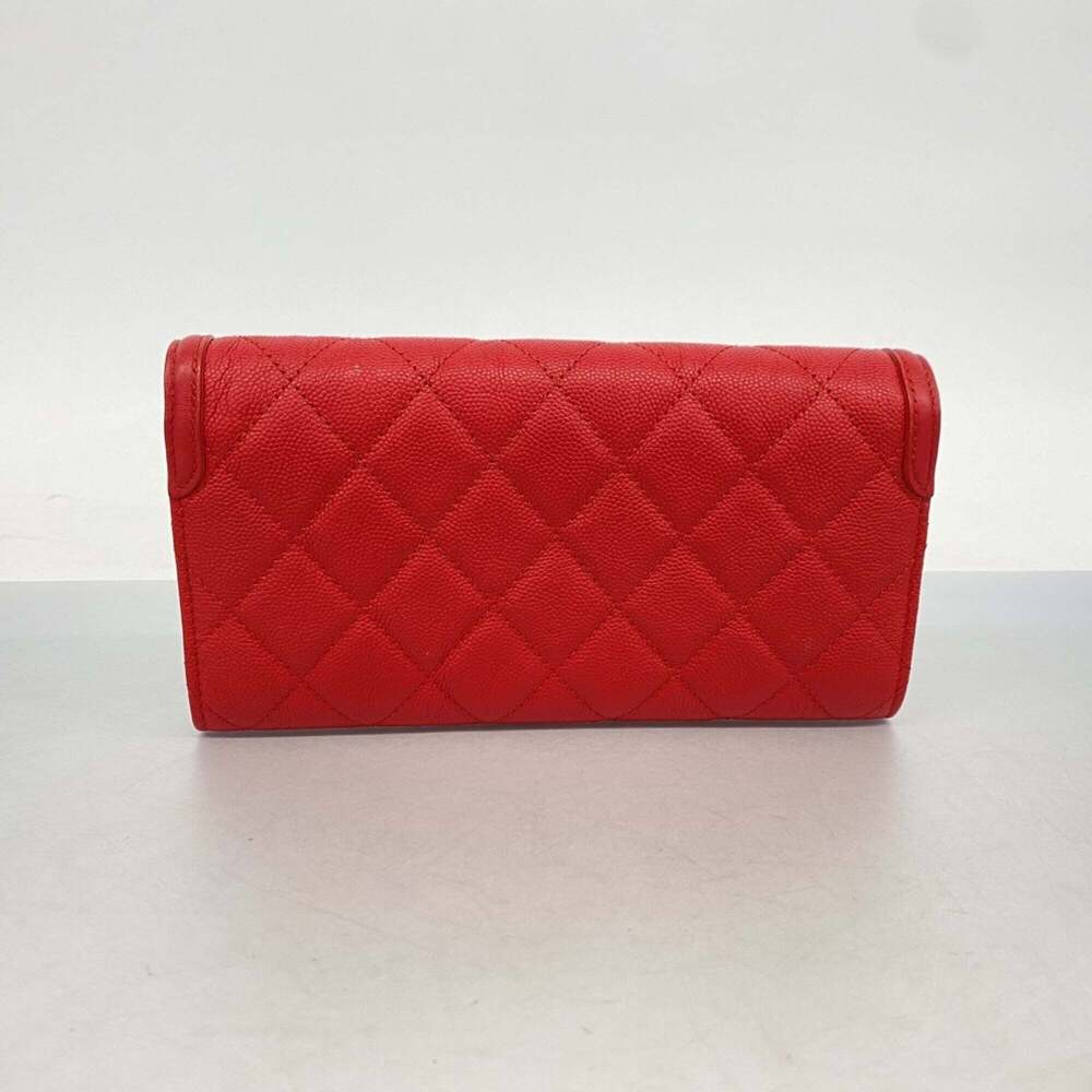 CHANEL Red Caviar Leather Wallet - Picture 10 of 10